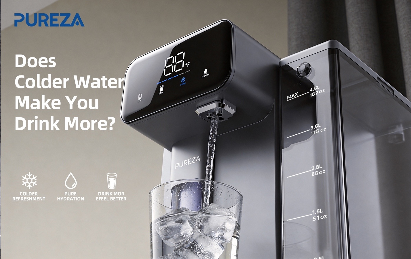PU-T02 Countertop Cold Water Dispenser