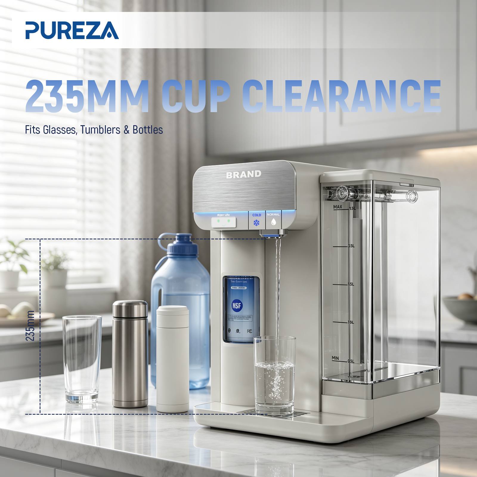 WaterFiltration Countertop Cold Water Dispenser