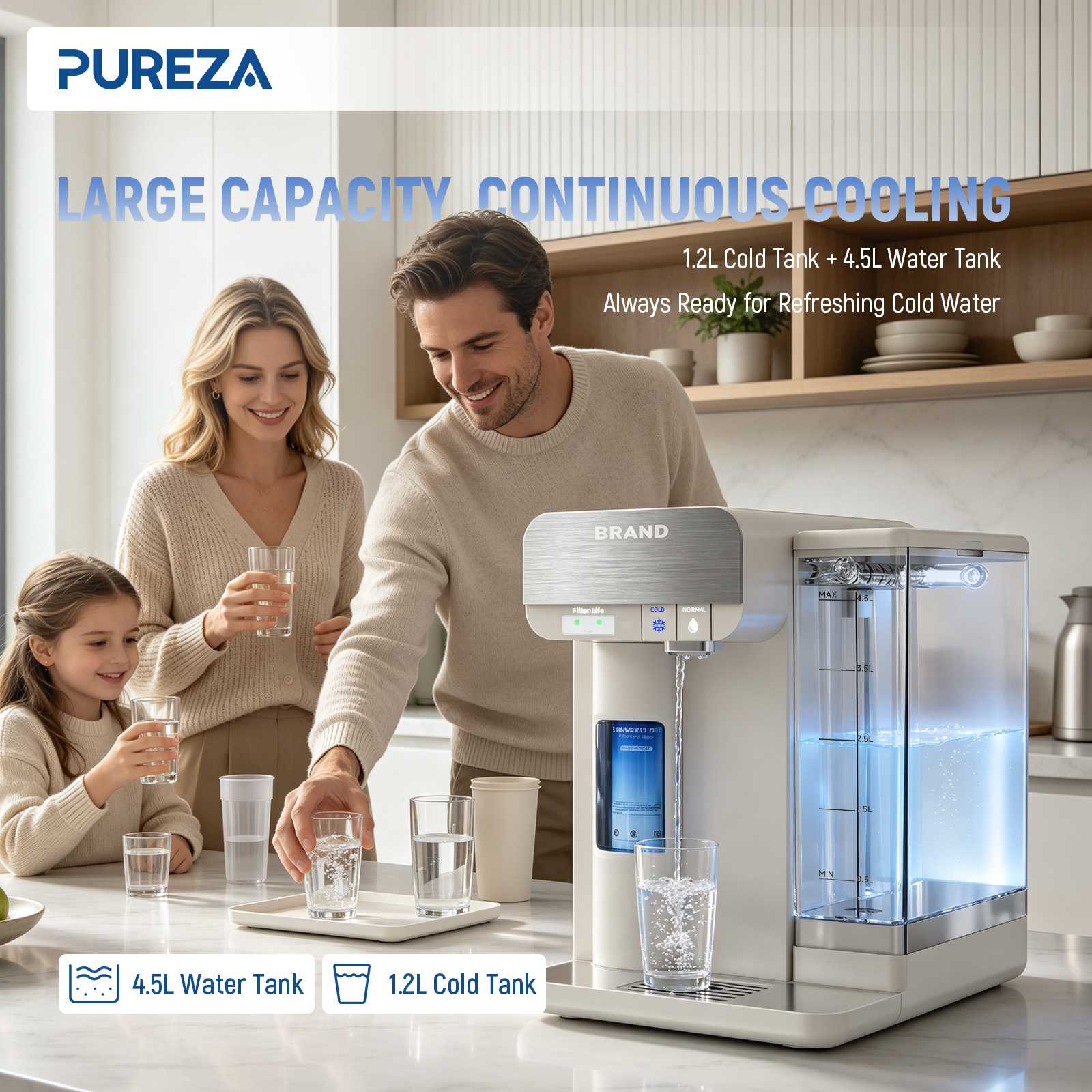 1.2L Cold Tank & 4.5L Feed Water Tank 1.2L Cold Tank & 4.5L Feed Water Tank