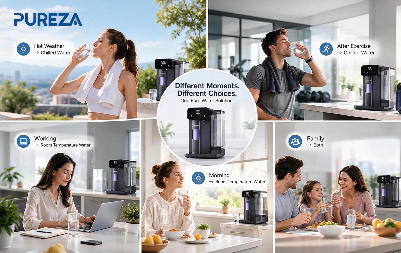PU-T02 Countertop Cold Water Dispenser